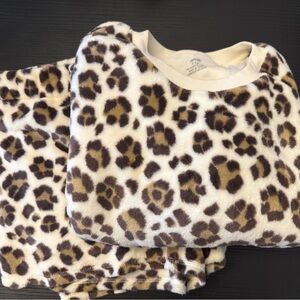 Aerie Leopard Fleece Pajamas